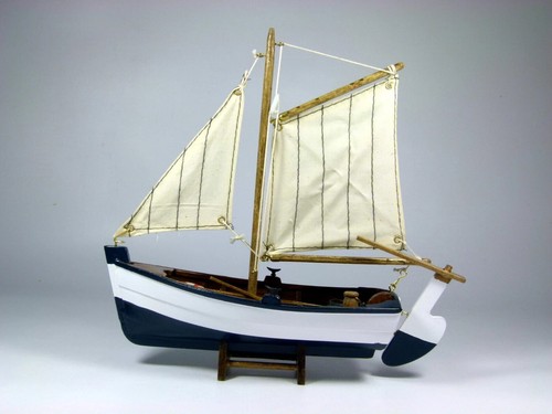Handmade wooden fishing boat - wooden,
