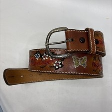 CINTURA PANINARO vintage EL CHARRO Anni 80 silver Spur coll. Dipinta A Mano #3