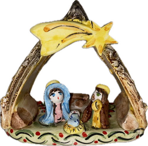 Presepe ceramica modellato - presepe,