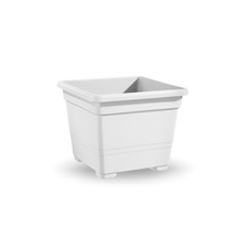Vaso quadrato bianco - vaso, cm.27