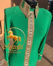 Western Show Shirt Donna Giacca Spettacolo Cavallo per Spettacolo Equitazione