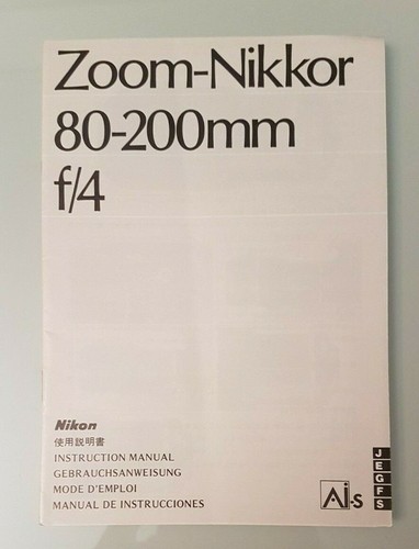 Zoom nikkor 200 - 80-200, mm