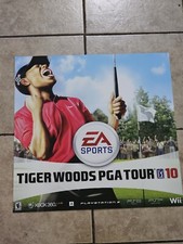 Tiger Woods PGA 10 Promo PS3 Gamestop insegna poster plastica vinile 24x24 ottimo 