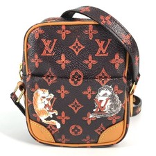 LOUIS VUITTON M44399 Borsa a tracolla Monogram Cat Panam Doppia Pochette in Tela (Sm