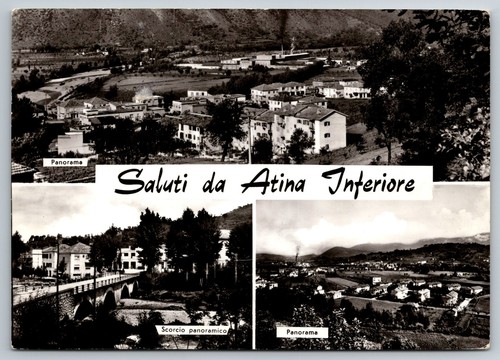 Cartolina rppc saluti atina - saluti, di