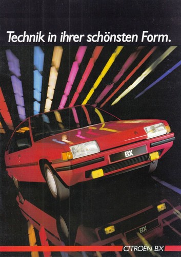 Brochure depliant citroen - citroen, bx
