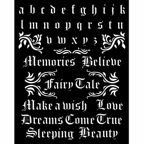 Stencil sleeping beauty - stencil,