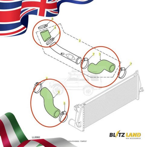 Kit manicotti intercooler - manicotti,