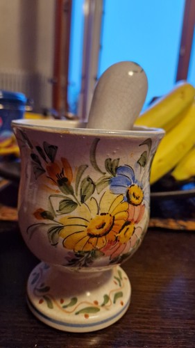 Mortaio ceramica con pestello