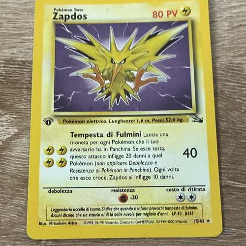 Pokémon zapdos fossil 1ª - zapdos,