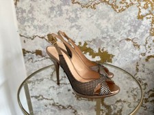 Casadei - Sandalo con tacco - 40.5(EU) - Oro e Nero. Vestibilità per 40(EU)