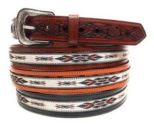 CINTURA UOMO WESTERN IN PELLE
