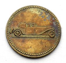 GERMANIA GIOCO MARCA AUTO D'EPOCA E TRENO A VAPORE gettone 19 mm 2 g ottone, raro. GG1.7