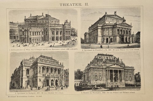 1897 stampa antica teatri - 1897,