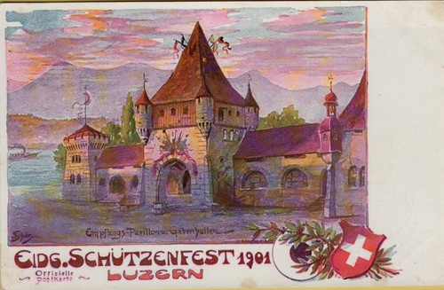 Antica cartolina svizzera del - cartolina,