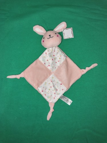 Doudou plat lapin blanc rose - plat,