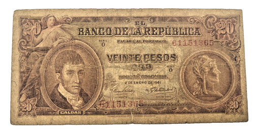 Colombia 1961 pesos oro - 1961, 20