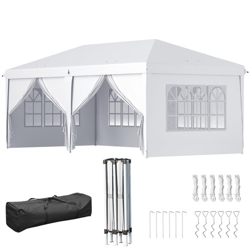 Outsunny gazebo pieghevole 6x3 - gazebo,