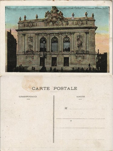 Cpa lille theater nouveau - cpa,