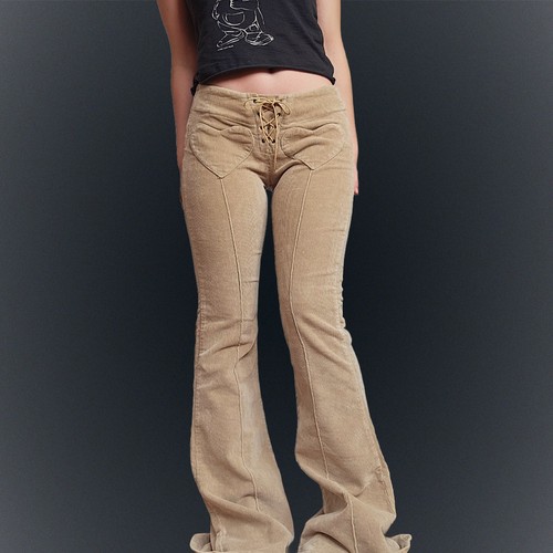 Pantalone svasato killah beige - pantalone,