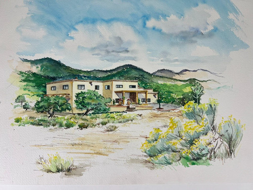 Southwestern watercolor - southwestern,