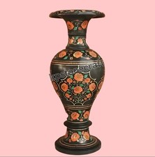 Vaso di fiori in marmo nero da