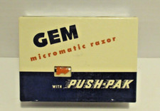 Rasoio micromatico gemma da barba vintage con confezione push set 10 lame da rasoio