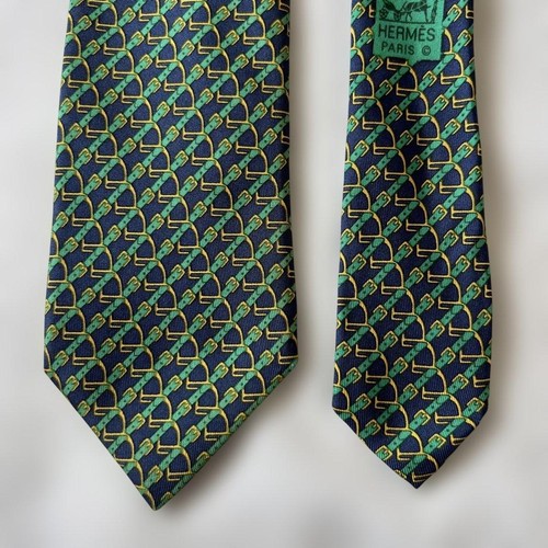 Cravatta hermes verde seta - cravatta,