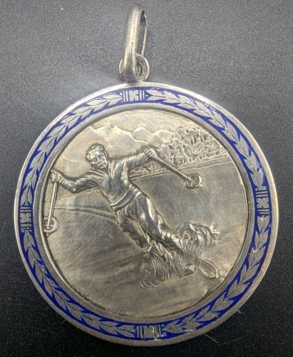Medaglia argento sci - fasci, di