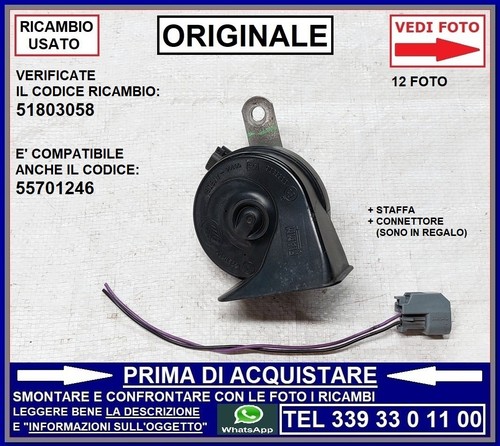 Clacson fiamm staffa - clacson, +