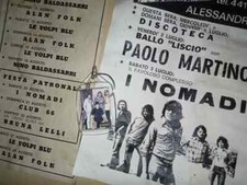 riproduzione recente volantino concerto + PORTACHIAVI I NOMADI AUGUSTO DAOLIO