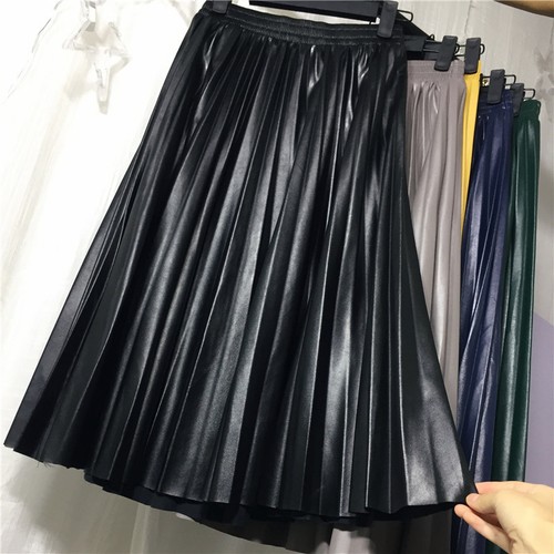 Gonna midi eco pelle lunga - midi,