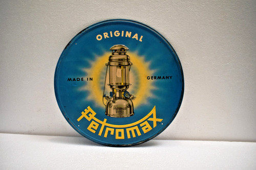 Vintage petromax tin sign 14in - tin,