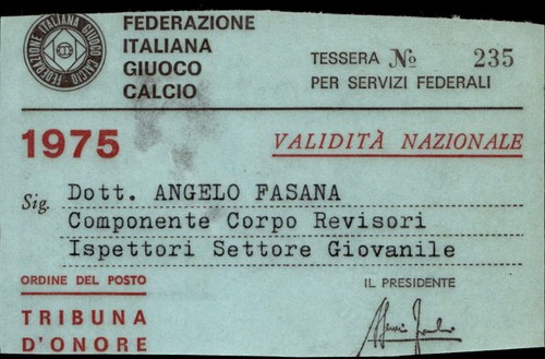 Tessera federazione italiana - tessera,