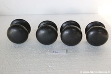 QUATTRO POMELLI ANTICHI IN LEGNO EPOCA 800 POMELLO FOUR VICTORIAN EBONY KNOBS