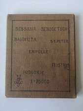 Cartina geografica Sessana/Basovizza/Erpelle/St.Peter ..1:75000 -  1882 Mis54x39