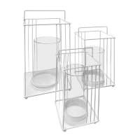 Set lanterna quadra metallo - set,