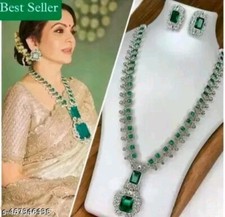 Collana Kundan pietra verde
