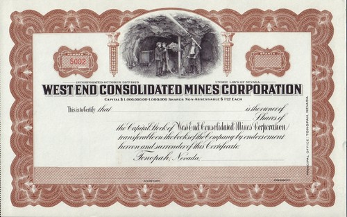 West end consolidated mines - end,