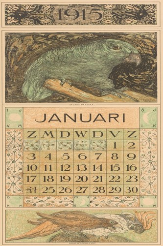 Poster calendario vintage - poster,
