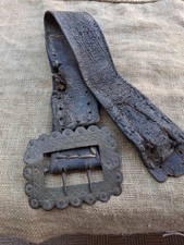 FIBBIA X FINIMENTI IN BRONZO E CUOIO (COLLARE X MUCCHE) VEDI FOTO 