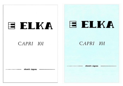 Elka capri 101 service manual - 101,