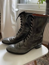 Stivali donna pelle italiana Fratelli Rossetti Brogue metà polpaccio taglia 38,5 EU