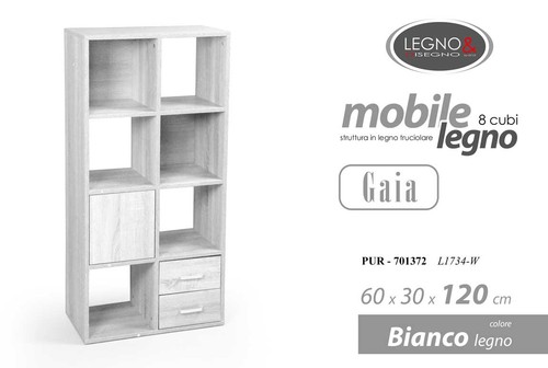 Libreria moderna cubo bassa - moderna,