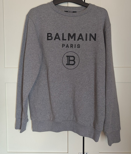 Felpa balmain paris grigia - balmain,