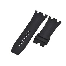 30mm Black Rubber Watch Strap