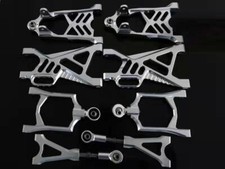 Set braccio sospensione anteriore posteriore in metallo GTB per RC 1/5 HPI km rv baja 5b ss parte
