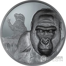 GORILLA Growing Up 2 oz moneta argento 2000 franchi Camerun 2024