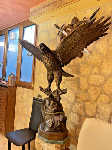 Scultura arte con aquila - scultura, d'arte