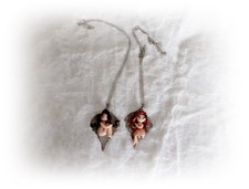 Collana con foglia argentata - , e